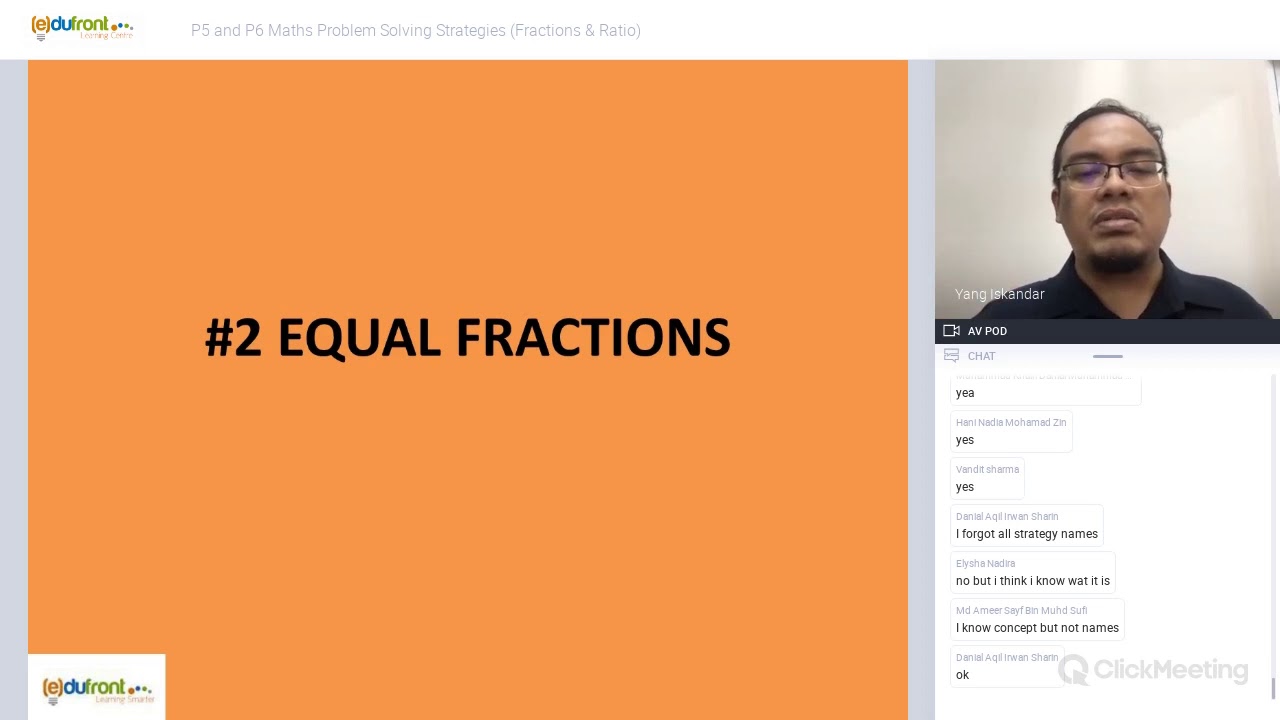 P5-6 Maths Problem Solving Strategies (Fractions, Ratio, Percentage) - Part 1