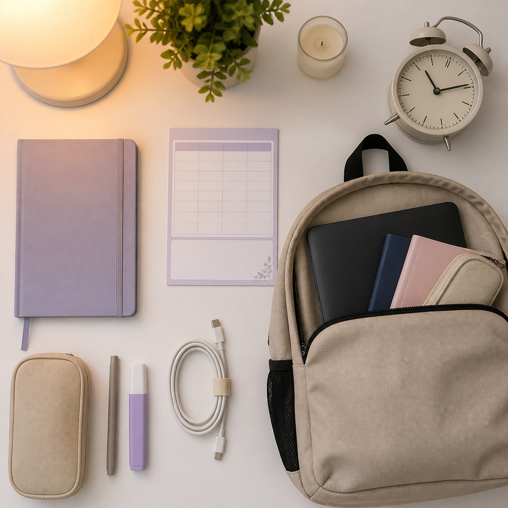 A tidy evening study setup that supports student productivity and better preparation for the next day.