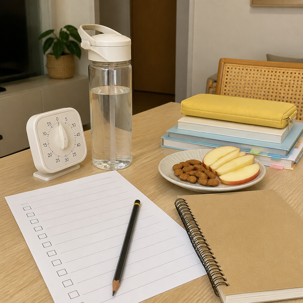 A simple after-school study routine setup for busy Singapore families.