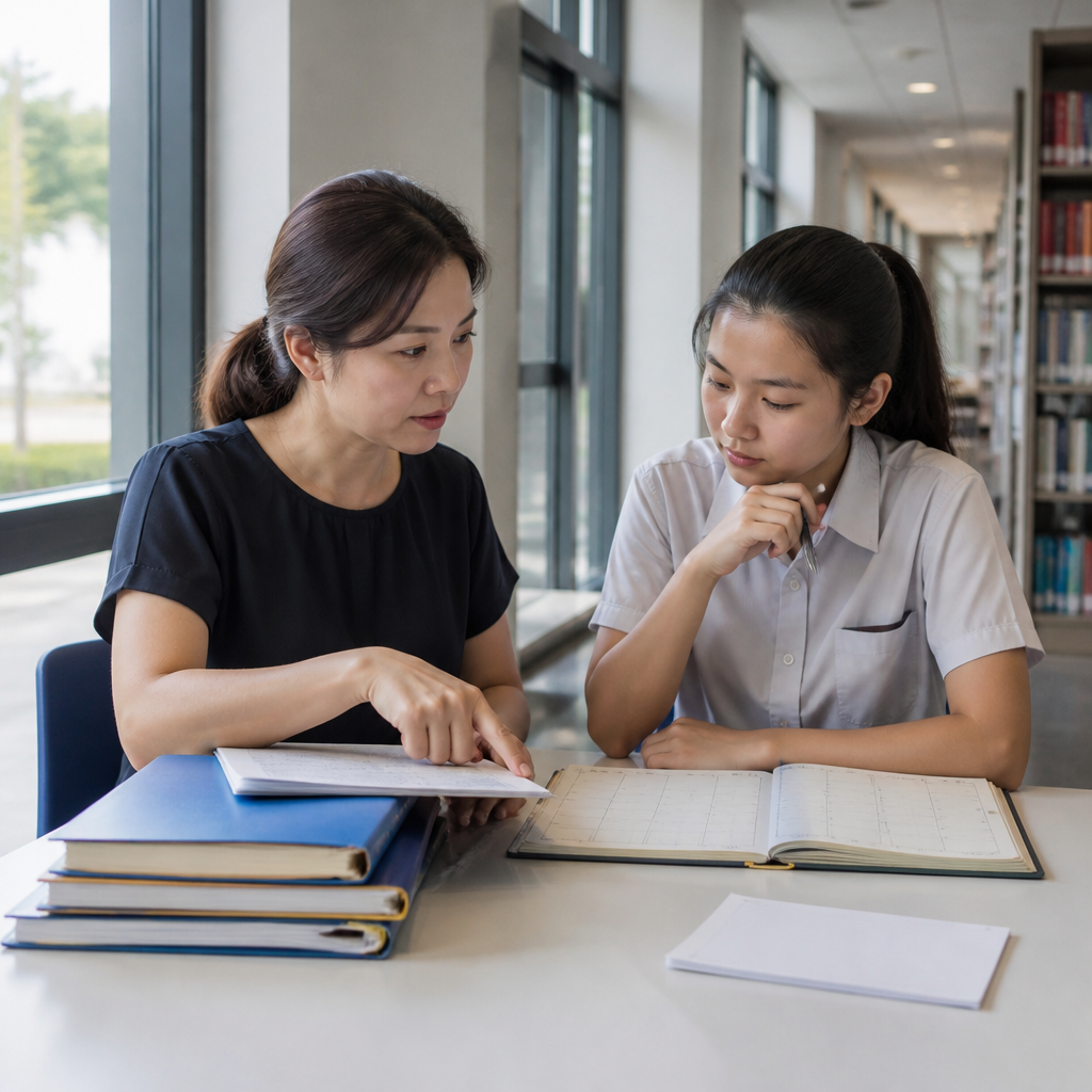 A parent and teen discuss whether to move from enrichment to more personalised tuition support.