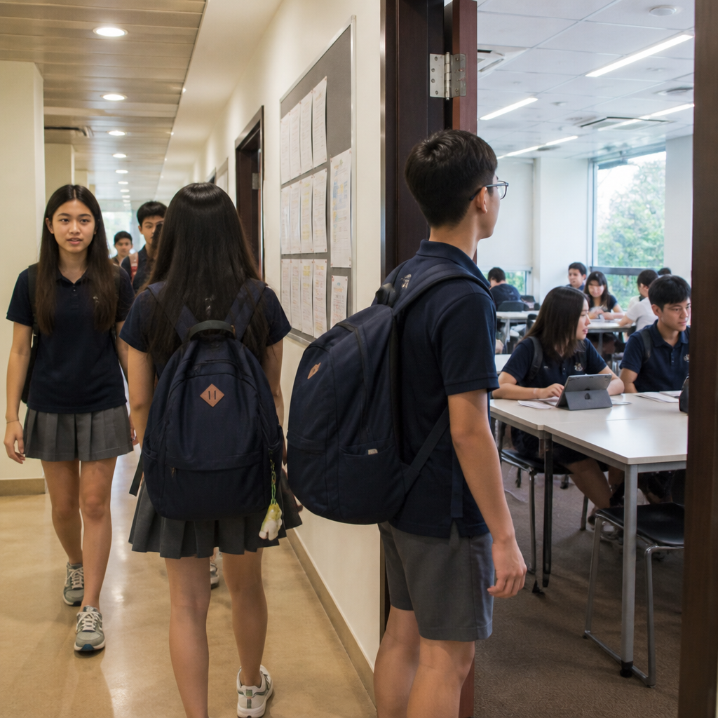 Secondary students in a Singapore school environment showing how school culture shapes the IGCSE experience.