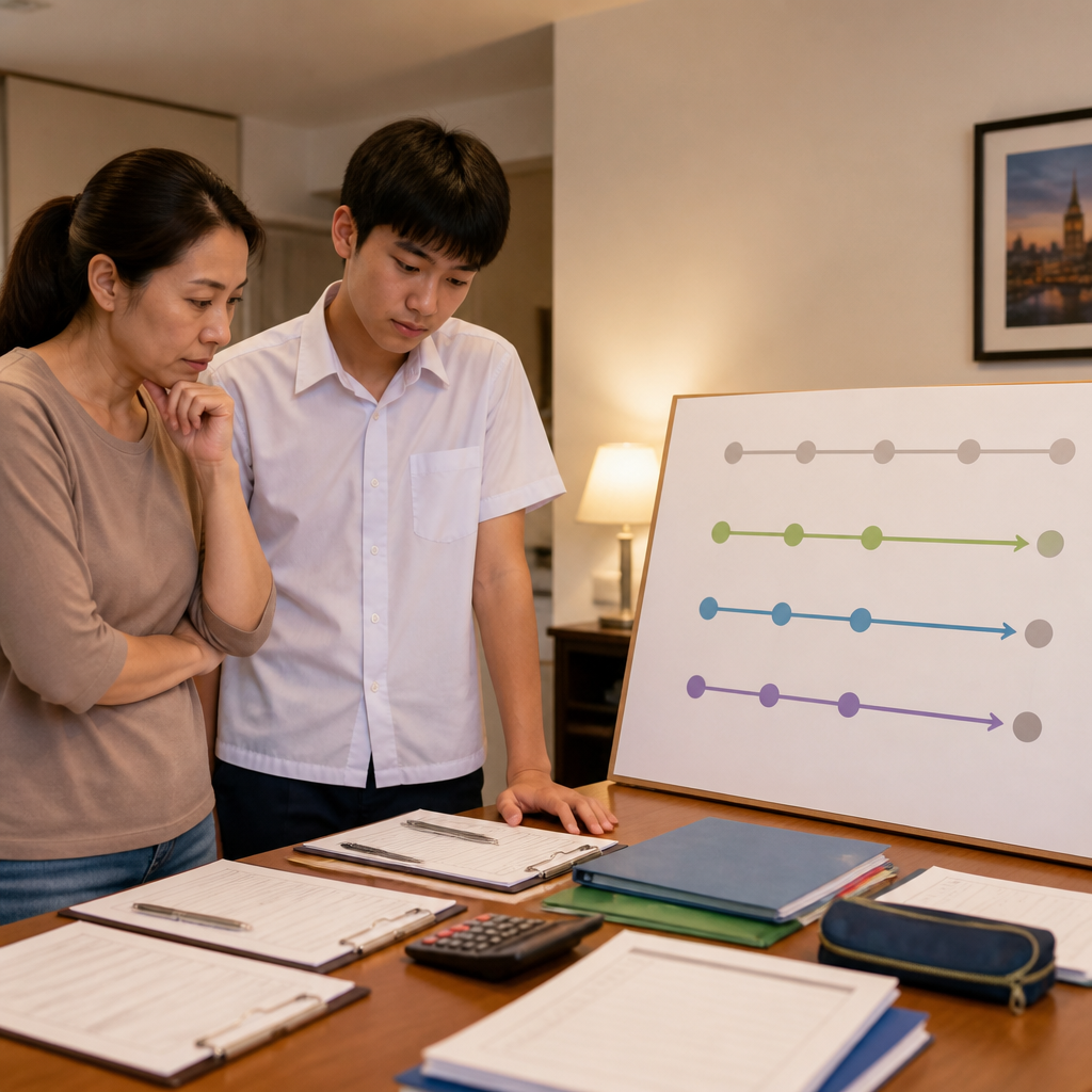 A family reviews the different routes that can lead to a polytechnic diploma in Singapore.