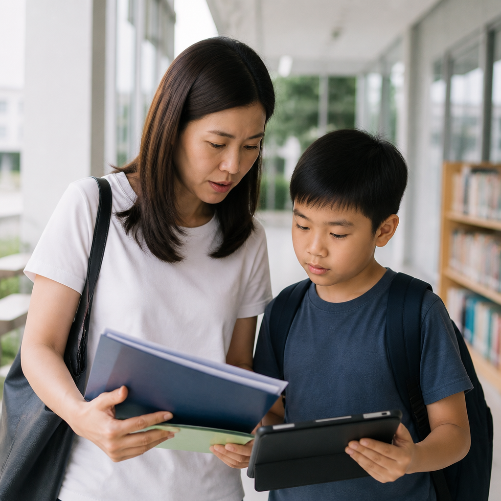 A Singapore family considering whether GEP or mainstream school suits the child best.
