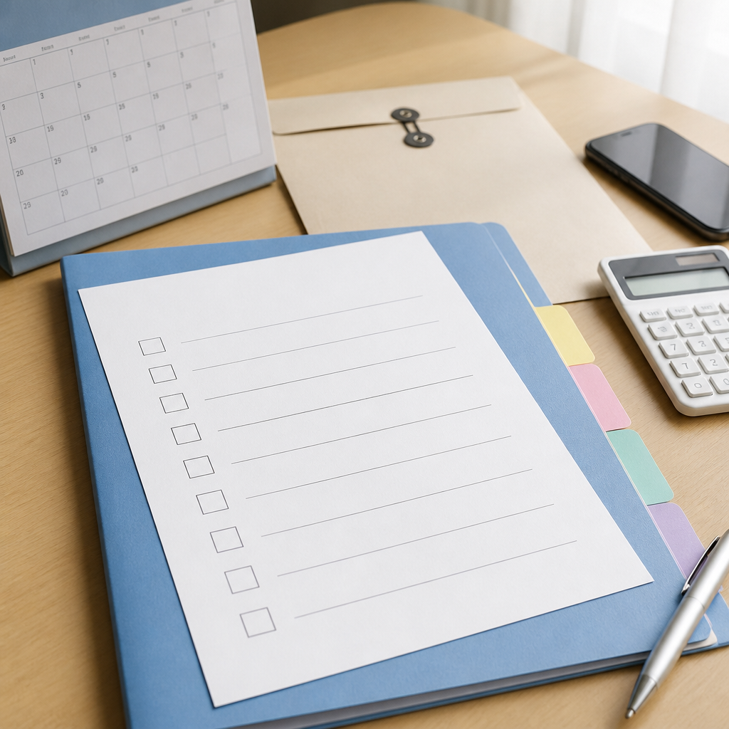 A checklist and calendar for Primary 1 registration preparation in Singapore.