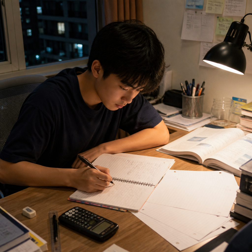 An O-Level student preparing to retake or strengthen weak subjects with focused revision.